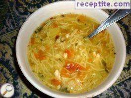Chicken soup with cheese Chicken soup with cheese
