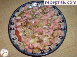 Appetizer with mushrooms and cheese Appetizer with mushrooms and cheese