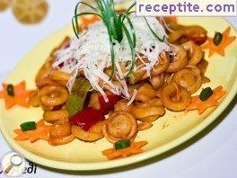 Little Snails with vegetables and spicy sauce Little Snails with vegetables and spicy sauce