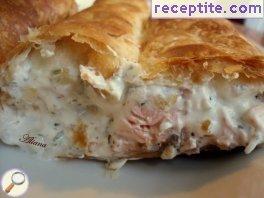 Salmon with fresh feta cheese and herbs Salmon with fresh feta cheese and herbs