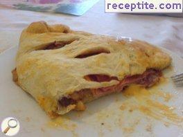 Calzone with Cheddar cheese
