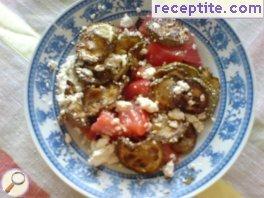 Salad of zucchini with cheese Salad of zucchini with cheese