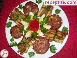 Cutlets with a garnish