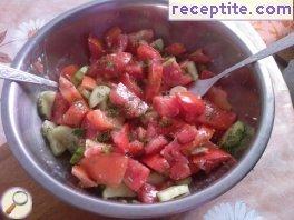 Salad with garlic mayonnaise Salad with garlic mayonnaise