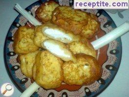 Breaded feta cheese without egg