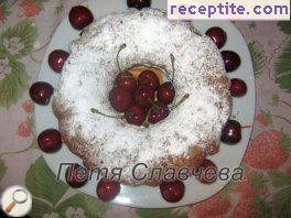 Sponge cake with cherries - II type