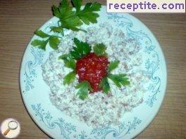 Salad with buckwheat and cottage cheese - II type