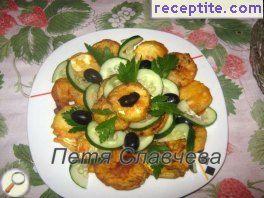 Appetizer of fried zucchini