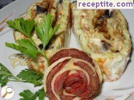 Roll zucchini and eggplants