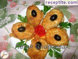 Fried potatoes with corn flakes Fried potatoes with corn flakes