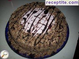 Layered cake with blueberries and yogurt Layered cake with blueberries and yogurt