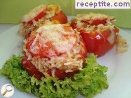 Stuffed tomatoes with risotto