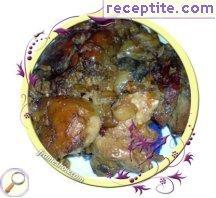 Chicken liver with roasted peppers and onions Chicken liver with roasted peppers and onions