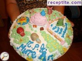 Children layered cake for birthday
