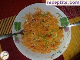 Fresh salad of carrots and peppers Fresh salad of carrots and peppers