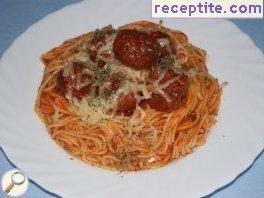Spaghetti with meatballs