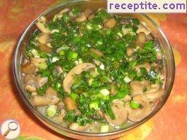 Mushroom Salad with The green Mushroom Salad with The green