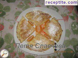 Pancakes with mandarin juice