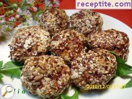 Baked meatballs with seeds