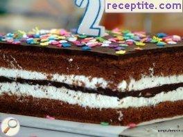 Layered cake Kinder Pingui Layered cake Kinder Pingui