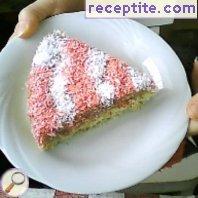 Shortcake with oil-starch cream