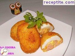 Stuffed fried eggs