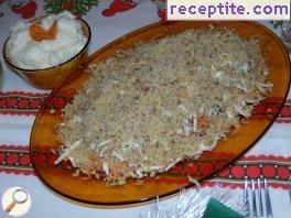 Salad of blue cheese and carrots Salad of blue cheese and carrots