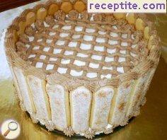 Bishkotena layered cake with Bavarian cream