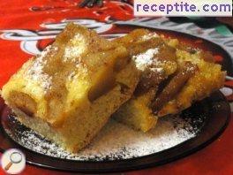 Apple cake with baked apples
