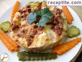 Lazy moussaka with sausage Lazy moussaka with sausage