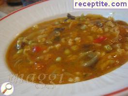 Vegetable stew with mushrooms