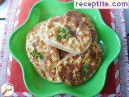 Bread with feta cheese and egg