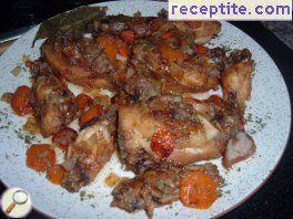 Fried chicken with wine Fried chicken with wine