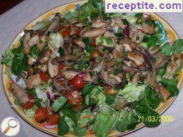 Salad with turkey breast