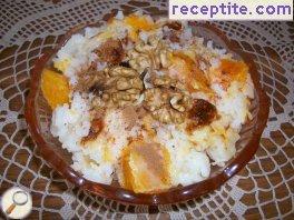 Roasted pumpkin with rice