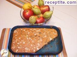 Apple cake with walnuts