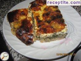 Moussaka of rice and nettle