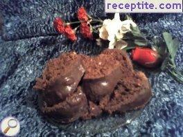 Sponge cake with chocolate icing Sponge cake with chocolate icing