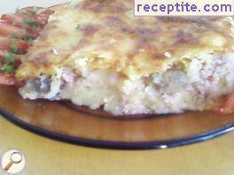 Minced meat with potatoes and mushrooms Minced meat with potatoes and mushrooms
