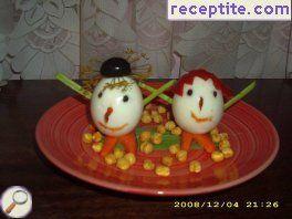 Appetizer for children from eggs