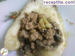 Stuffed carp mince and cheese