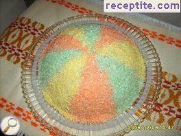 Fruit-bishkotena layered cake