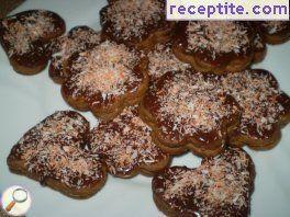 Christmas stars with nuts and glaze