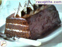 Star chocolate cake with truffle