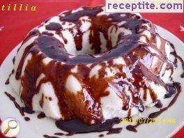 Of semolina dessert with chocolate