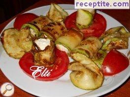 Grilled zucchini rolls Grilled zucchini rolls