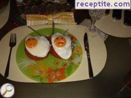 Stuffed tomatoes with spinach and quail eggs Stuffed tomatoes with spinach and quail eggs