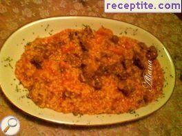 Lamb pilaf in Turkish