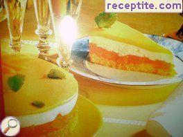 Layered cake with peaches - II type
