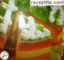 Light jelly layered cake